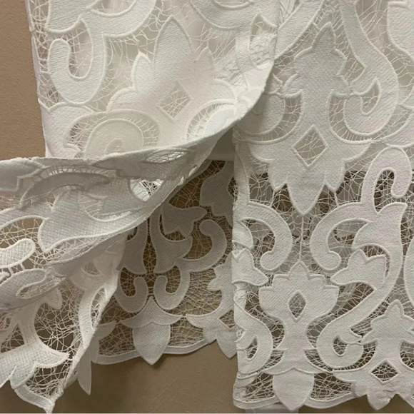 Milly Bridget Guipure Lace Dress Size 6 White Ecru NWT New - Picture 8 of 14